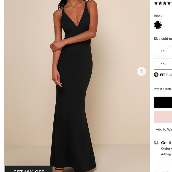 Lulus All This Allure Black Strappy Backless Mermaid Maxi Dress S - Picture 2 of 14